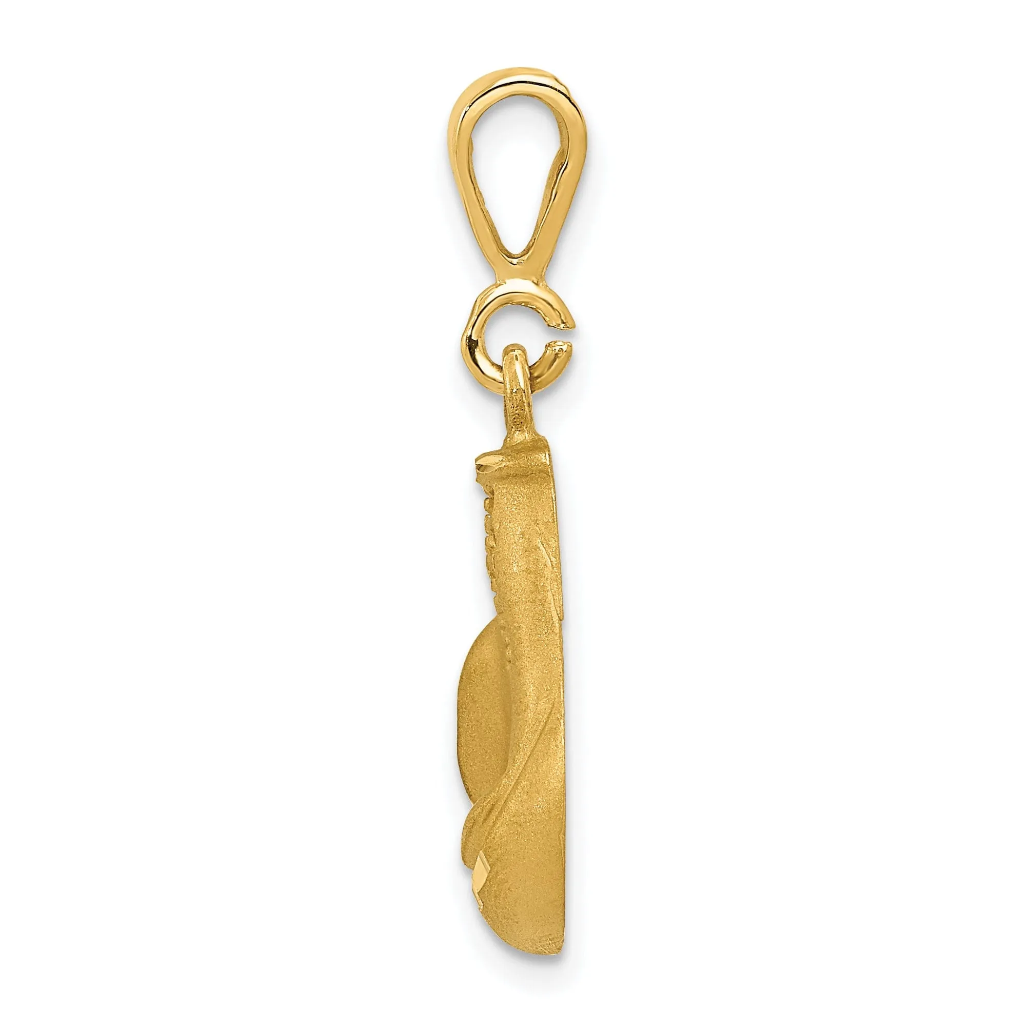 Solid 14k Yellow Gold Boxing Glove Pendant