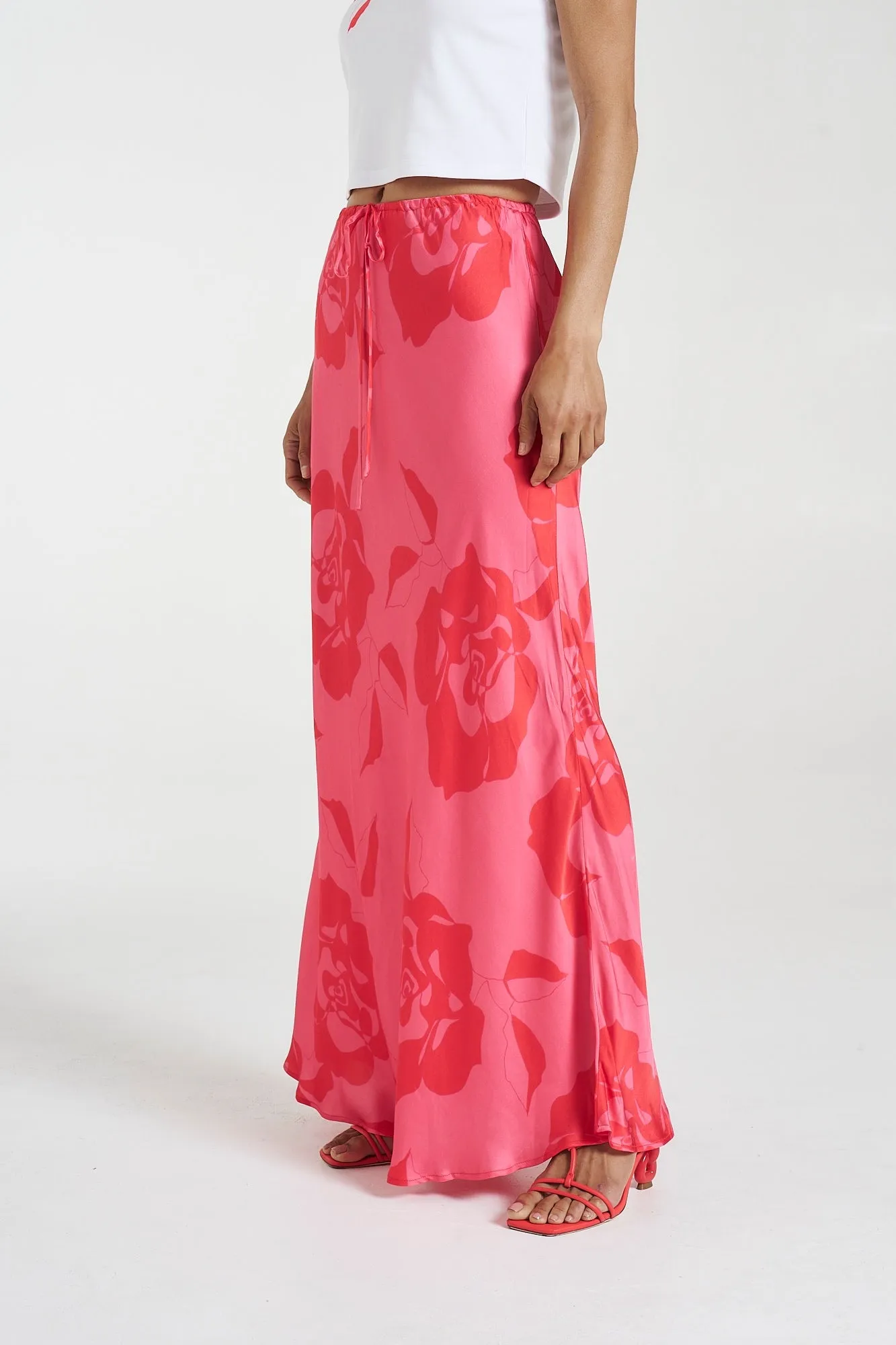 SUMMI SUMMI Womens Maxi Bias Skirt - A Rose By Any Other Name