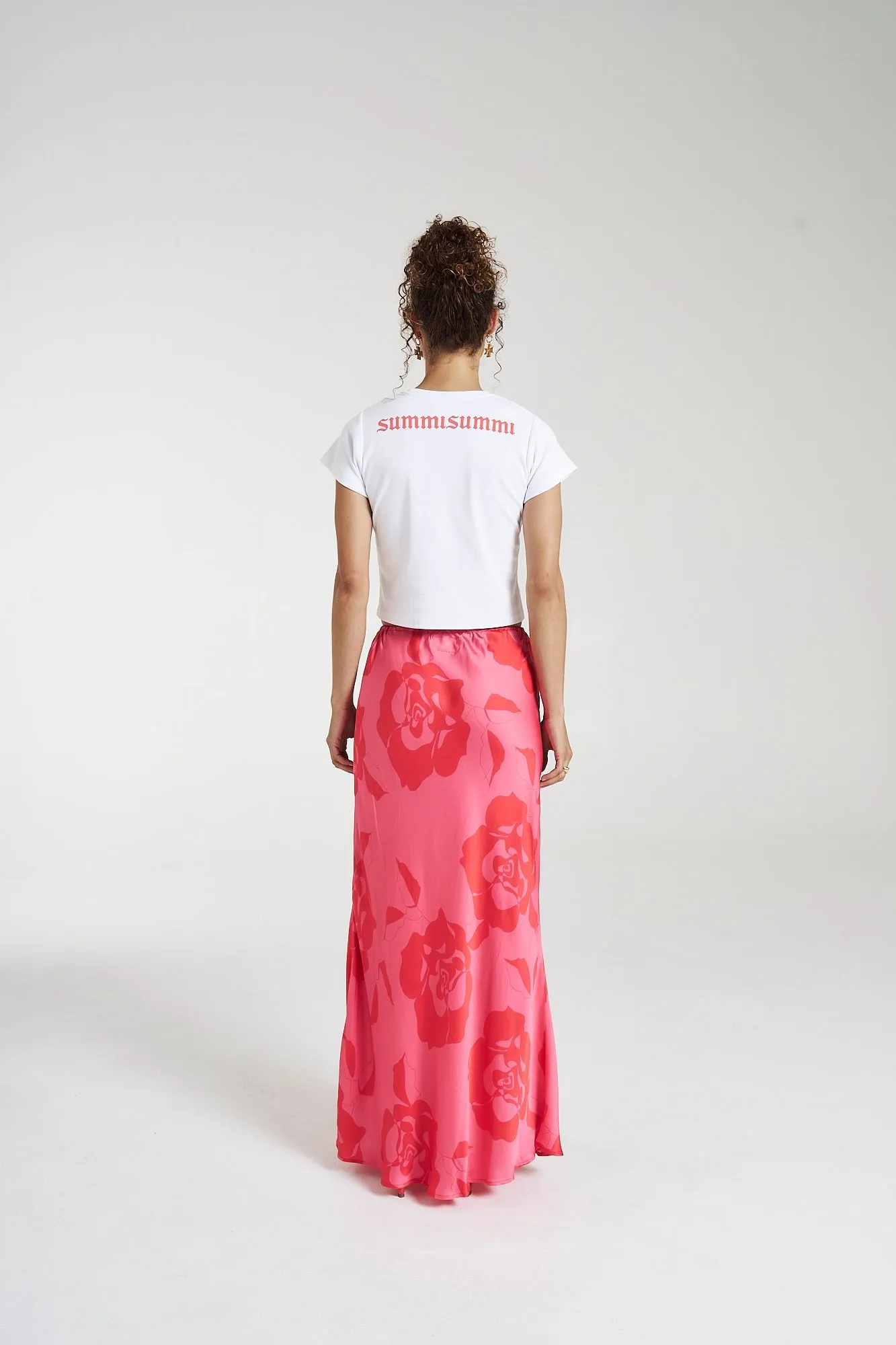 SUMMI SUMMI Womens Maxi Bias Skirt - A Rose By Any Other Name