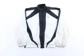 Women's 90's Nike Embroidered Logo Black & White Zip Up Jacket