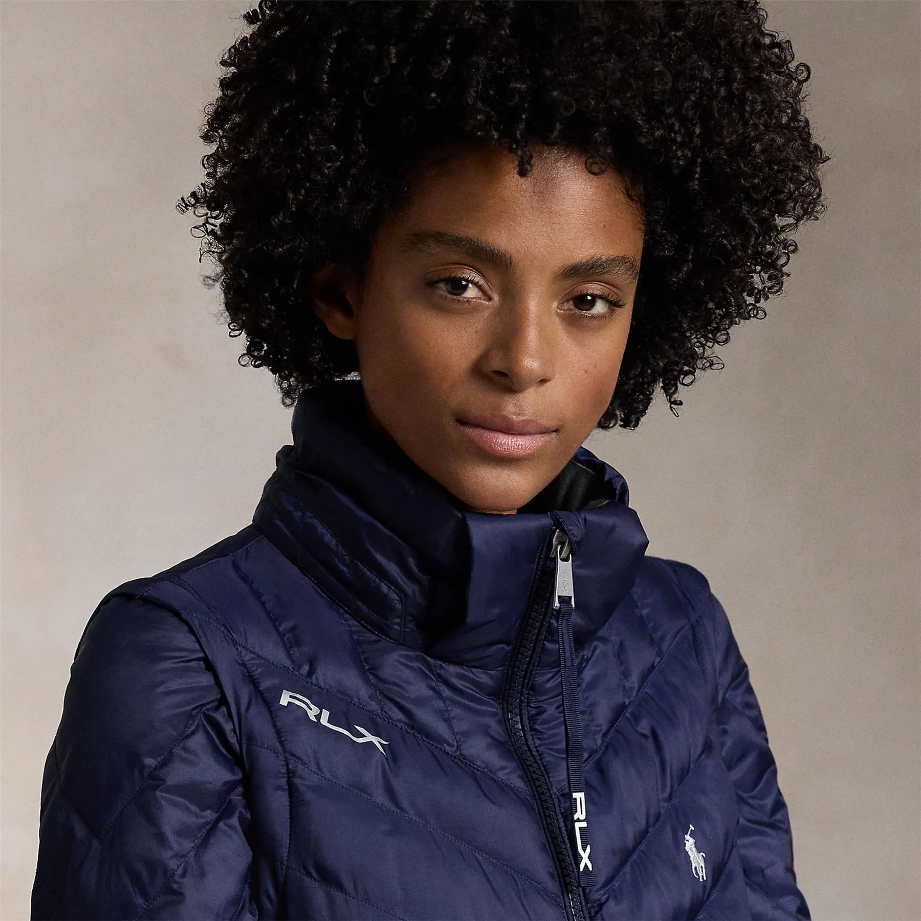 Womens RLX Ripstop Full Zip Windbreaker Refined Navy - AW24