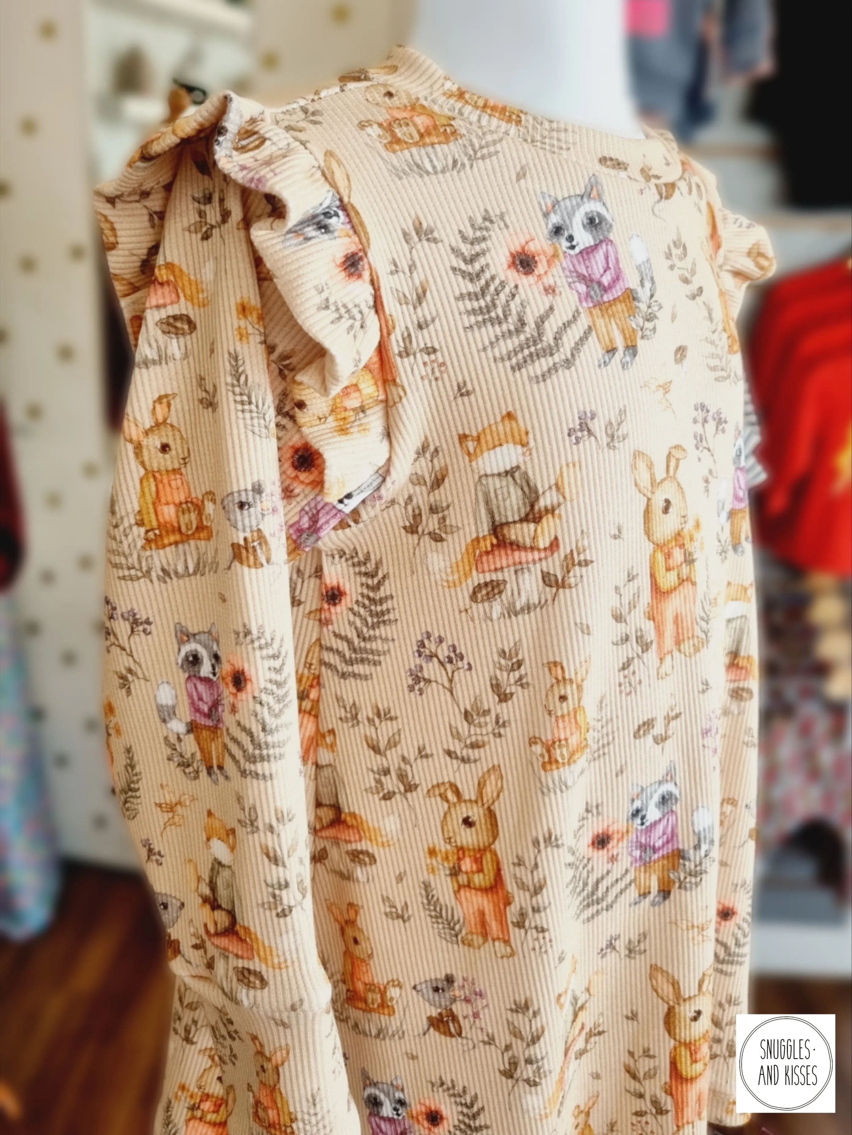 Woodland Friends Print Jersey Dress-New!