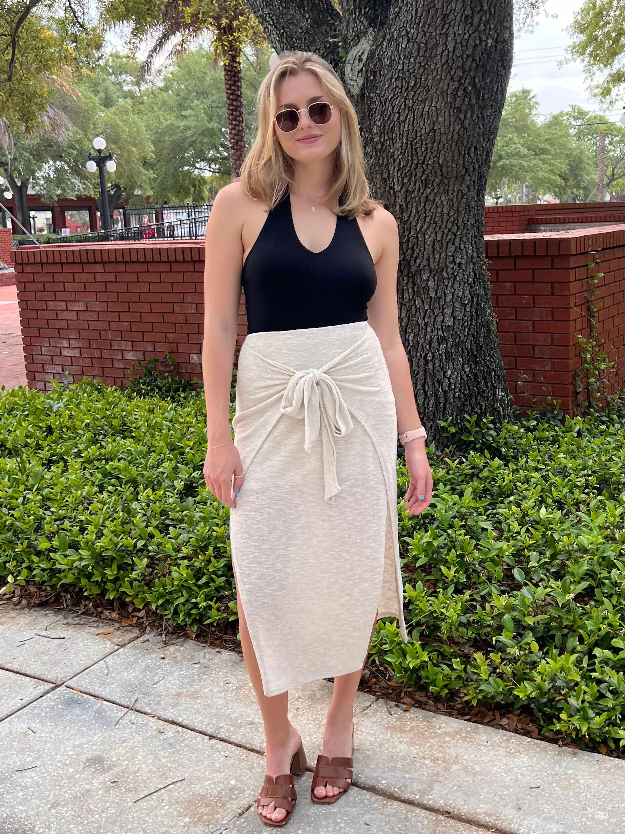 WYATT MAXI SKIRT IN OATMEAL